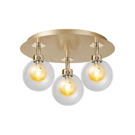 Lathen French Gold Round 3 x G9 35cm Flush Light