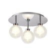 Lathen Polished Chrome Round 3 x G9 35cm Flush Light