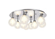 Lathen Polished Chrome/Satin Chrome Round 9 x G9 Flush Light