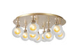 Lathen French Gold/Matt Gold Round 9 x G9 Flush Light