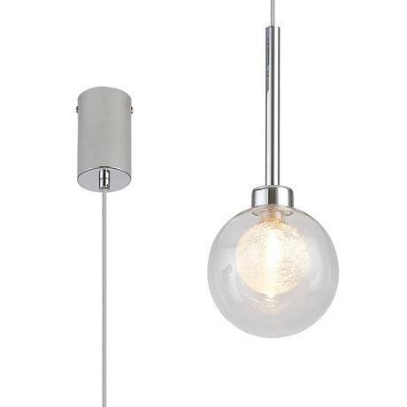 Lathen Polished Chrome 1 x G9 2m Single Pendant