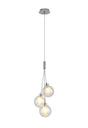 Lathen Polished Chrome 3 x G9 2m 1 Drop Cluster Pendant
