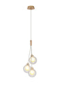 Lathen French Gold 3 x G9 2m 1 Drop Cluster Pendant