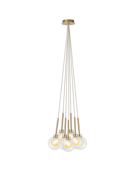 Lathen French Gold 7 x G9 1.5m Cluster Pendant
