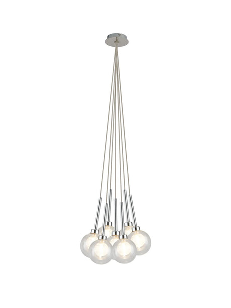 Lathen Polished Chrome 7 x G9 1.5m Cluster Pendant