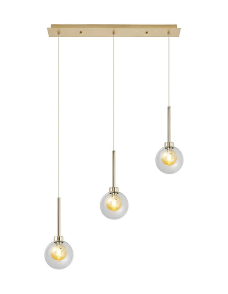 Lathen French Gold 3 x G9 2m Linear Pendant