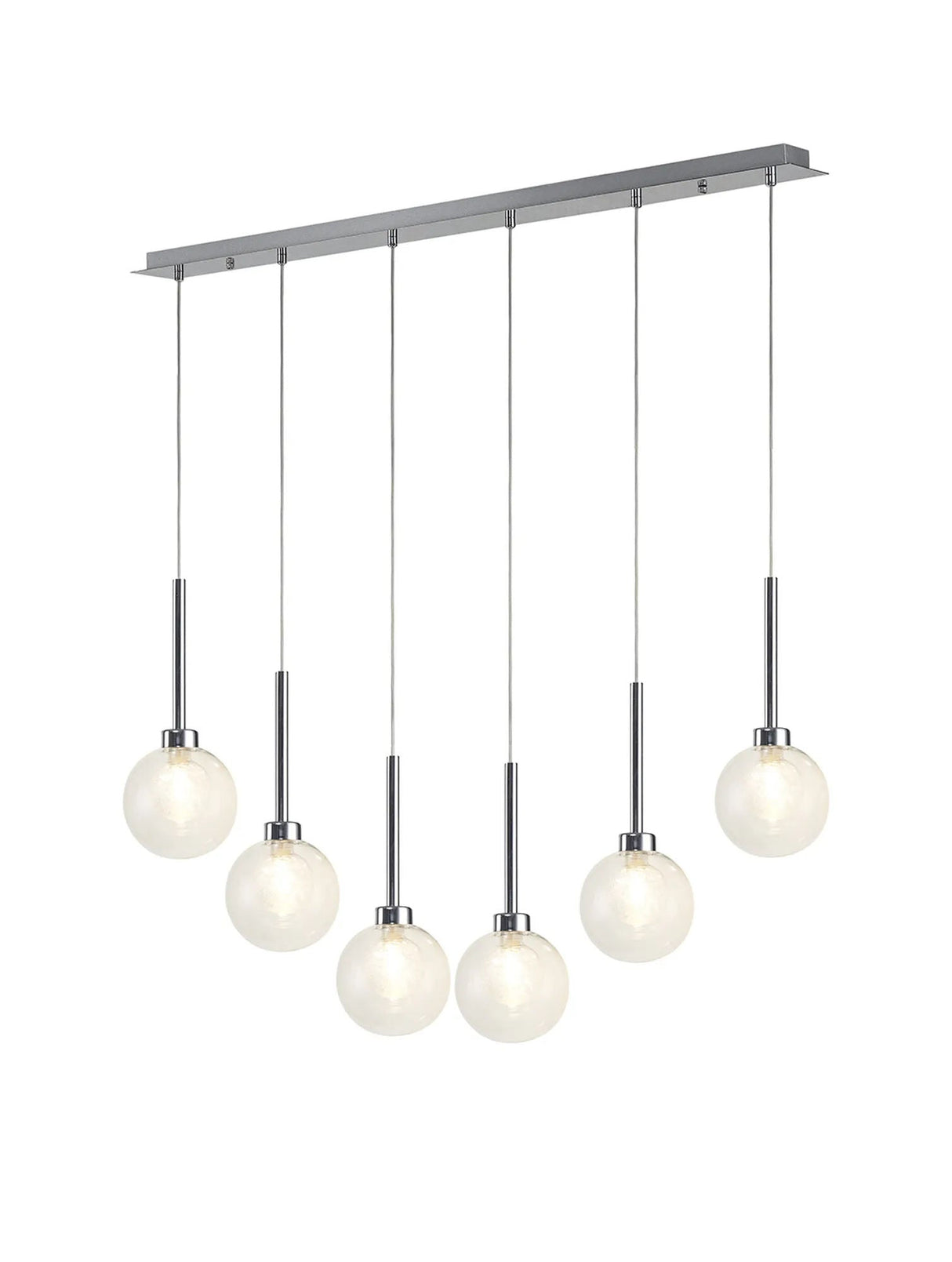 Lathen Polished Chrome 6 x G9 2m Linear Pendant