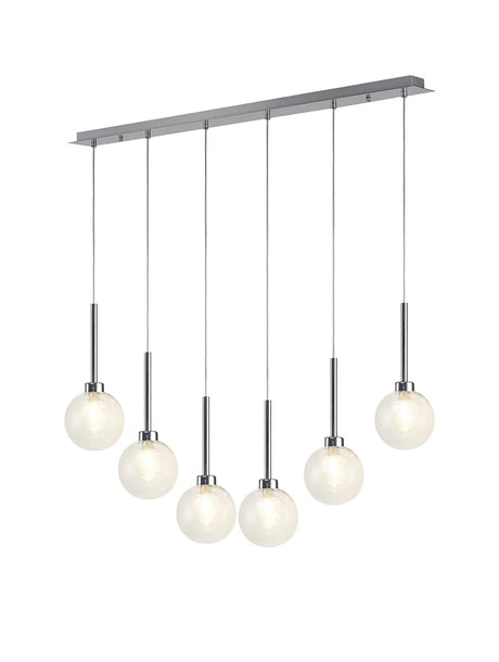Lathen Polished Chrome 6 x G9 2m Linear Pendant