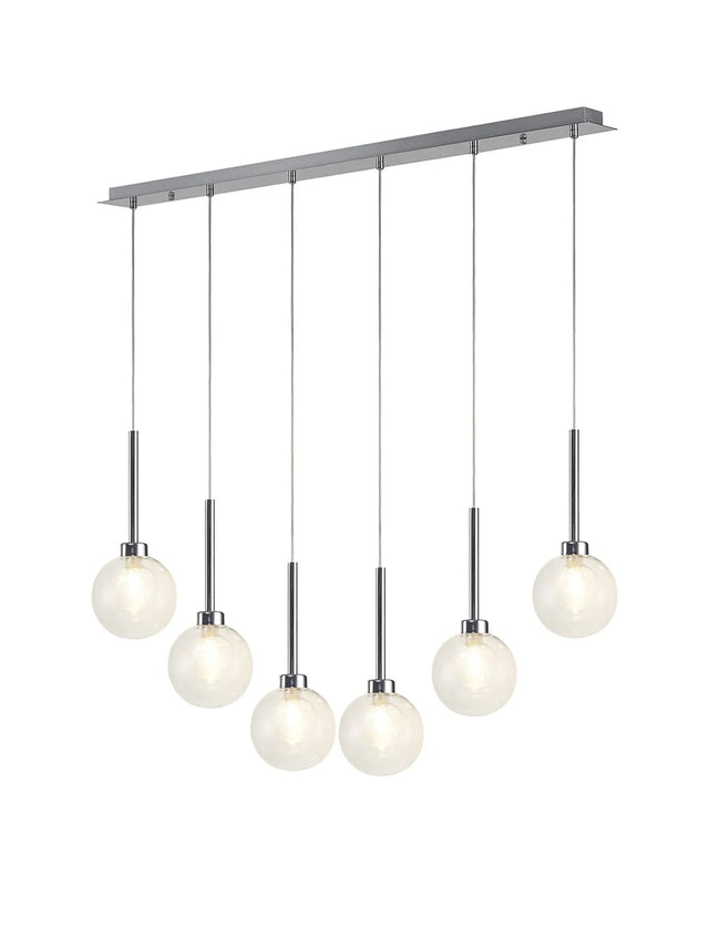 Lathen Polished Chrome 6 x G9 2m Linear Pendant