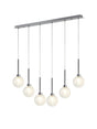 Lathen Polished Chrome 6 x G9 2m Linear Pendant