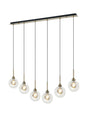 Lathen Antique Brass 6 x G9 2m Linear Pendant