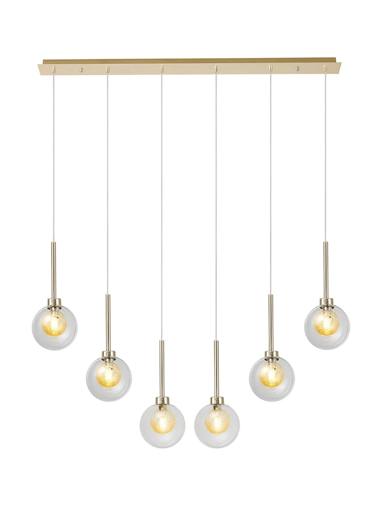 Lathen French Gold 6 x G9 2m Linear Pendant