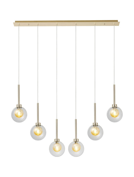 Lathen French Gold 6 x G9 2m Linear Pendant