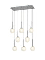 Lathen Polished Chrome 8 x G9 2m Rectangle Multiple Pendant