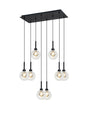 Lathen Satin Black 8 x G9 2m Rectangle Multiple Pendant