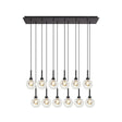 Lathen Satin Black 12 x G9 2m Linear Pendant
