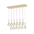 Lathen French Gold 12 x G9 2m Linear Pendant