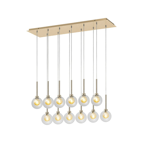 Lathen French Gold 12 x G9 2m Linear Pendant
