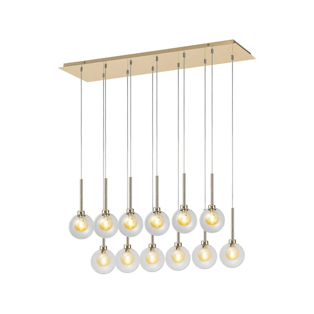 Lathen French Gold 12 x G9 2m Linear Pendant
