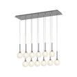 Lathen Polished Chrome 12 x G9 2m Linear Pendant