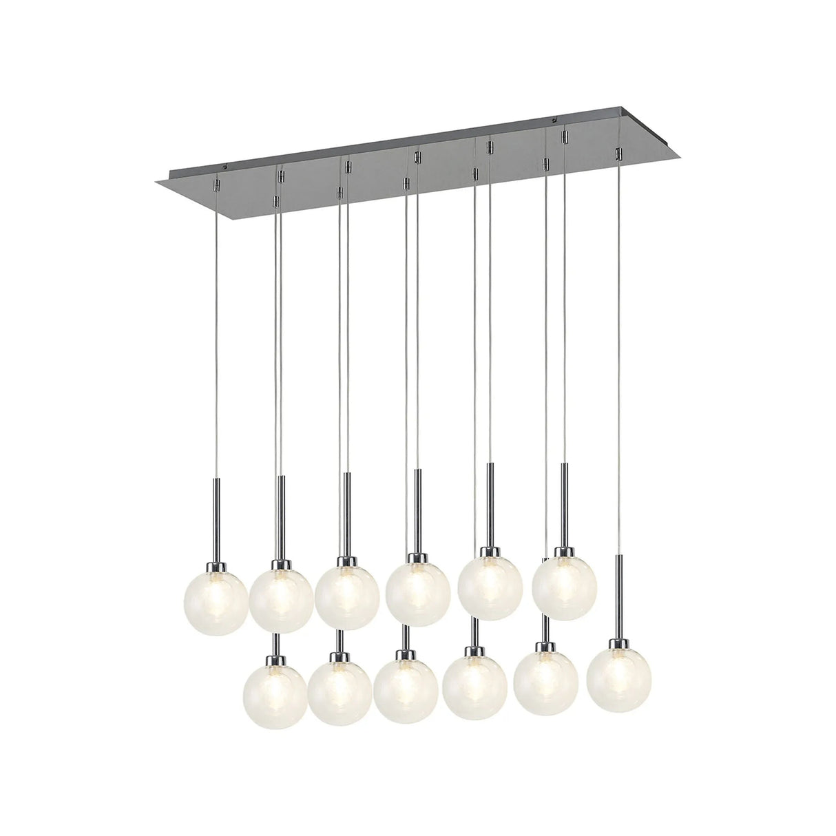 Lathen Polished Chrome 12 x G9 2m Linear Pendant