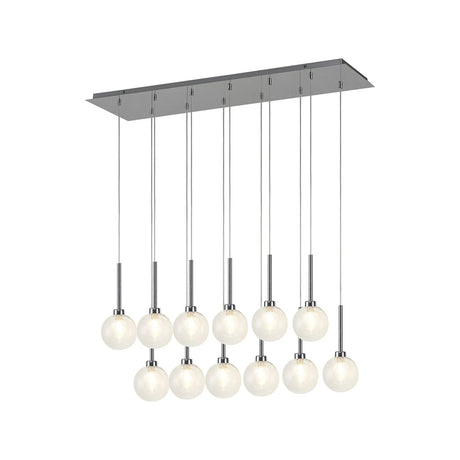 Lathen Polished Chrome 12 x G9 2m Linear Pendant