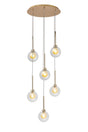 Lathen French Gold 6 x G9 2.5m Round Multiple Pendant