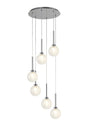 Lathen Polished Chrome 6 x G9 2.5m Round Multiple Pendant