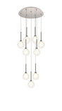 Lathen Polished Chrome 9 x G9 2.5m Round Multiple Pendant