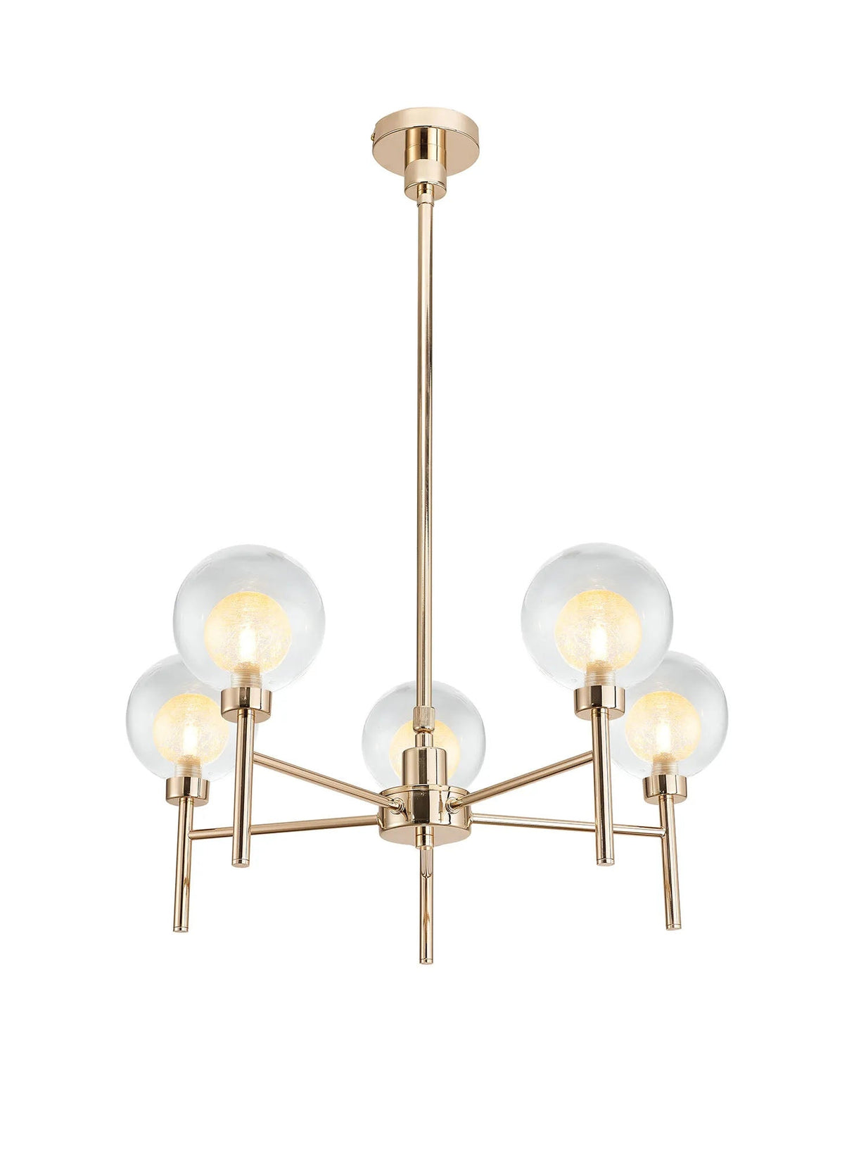 Lathen French Gold 5 x G9 Telescopic/Semi Flush