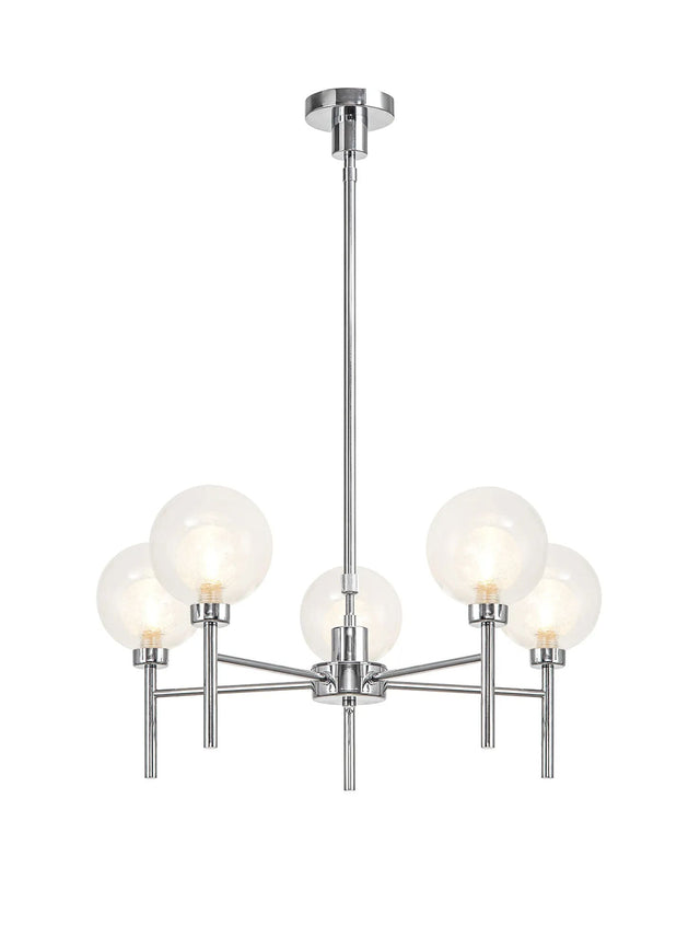 Lathen Polished Chrome 5 x G9 Telescopic/Semi Flush