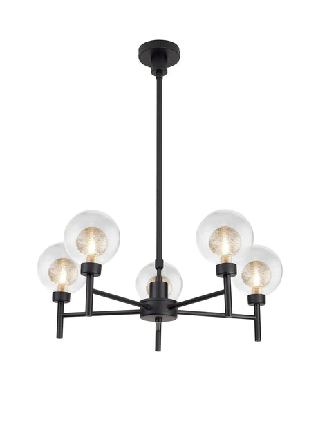 Lathen Satin Black 5 x G9 Telescopic Light