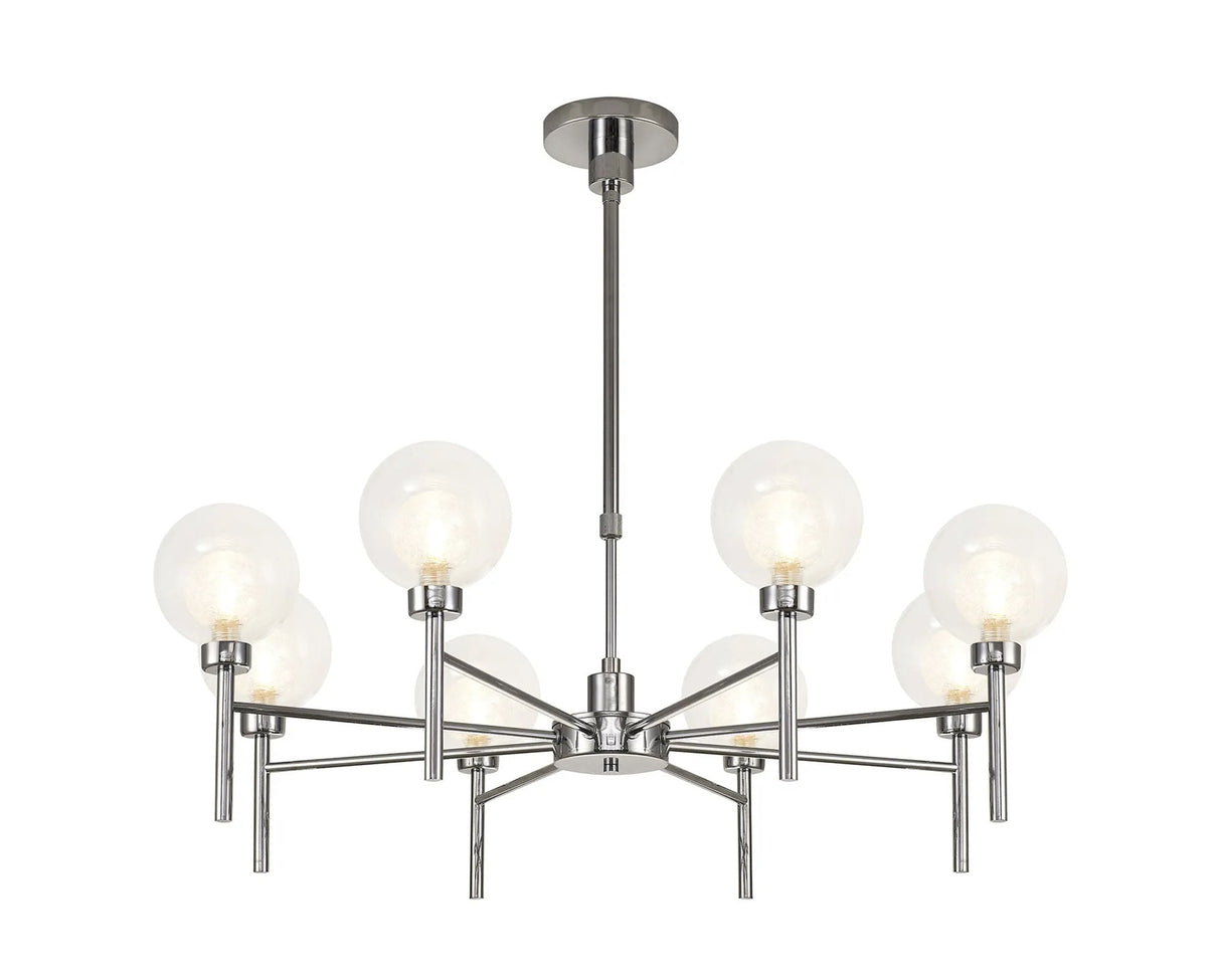 Lathen Polished Chrome 8 x G9 Telescopic/Semi Flush