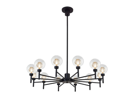 Lathen Satin Black 12 x G9 Telescopic Light