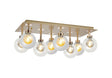 Lathen French Gold/Matt Gold Rectangle 8 x G9 Flush Light