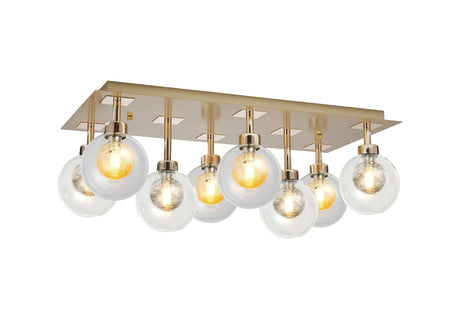 Lathen French Gold/Matt Gold Rectangle 8 x G9 Flush Light