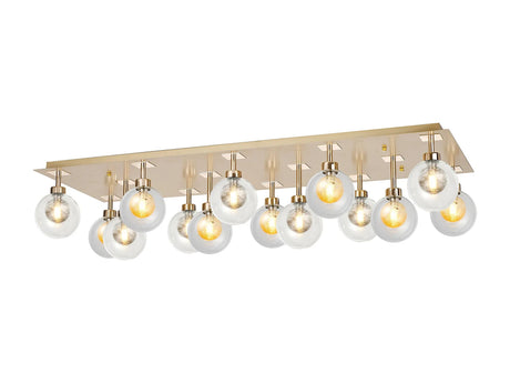Lathen French Gold/Matt Gold Rectangle 14 x G9 Flush Light