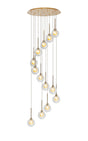 Lathen French Gold 13 x G9 2.5m Round Multiple Pendant
