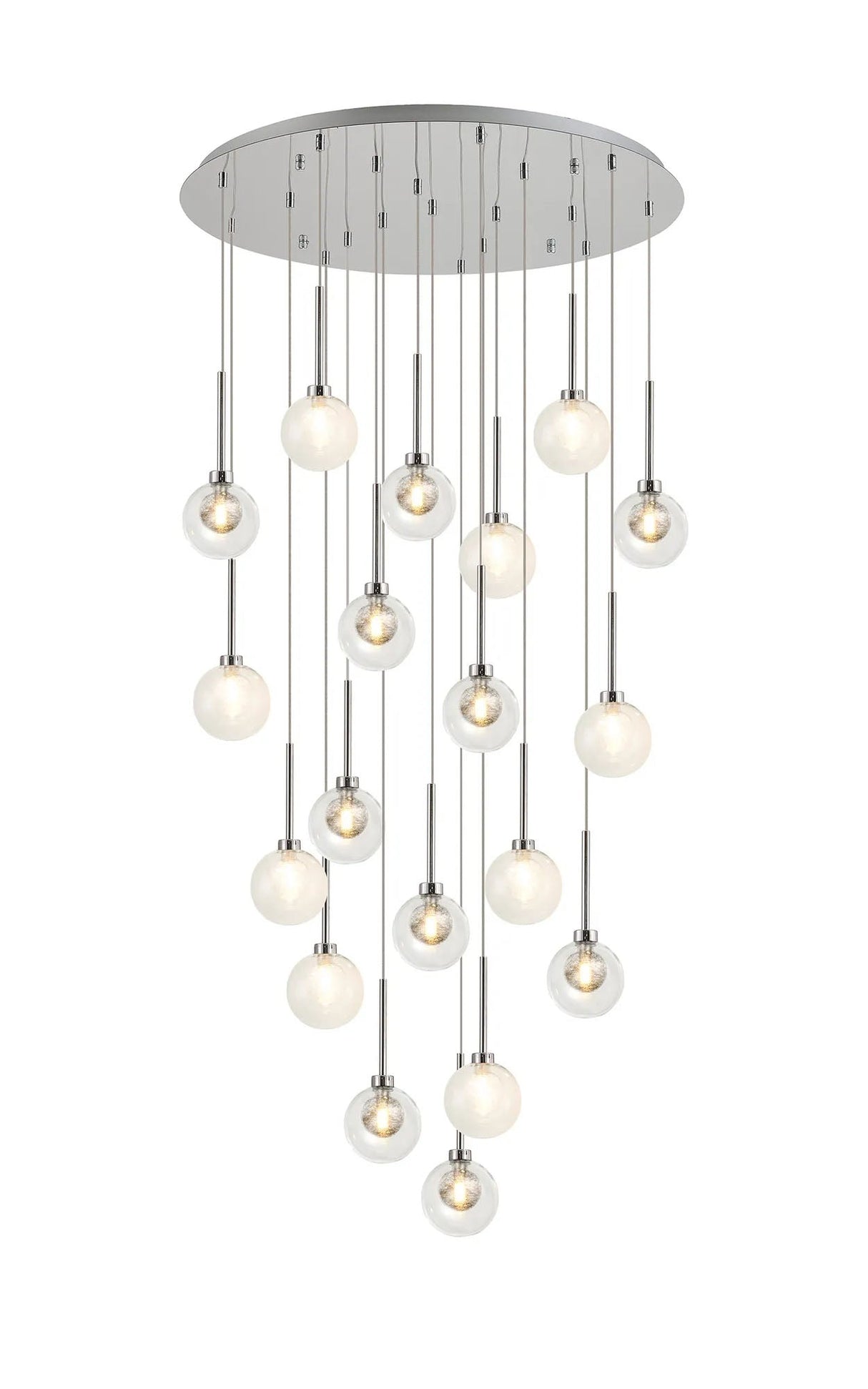 Lathen Polished Chrome 19 x G9 3.5m Round Multiple Pendant