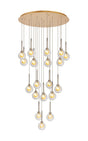 Lathen French Gold 19 x G9 3.5m Round Multiple Pendant