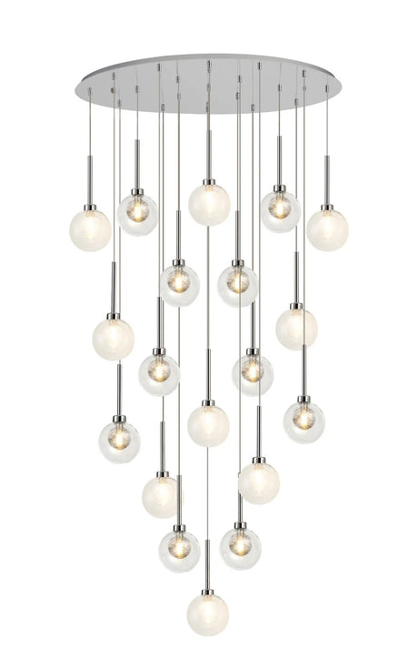Lathen Polished Chrome 19 x G9 2m Oval Multiple Pendant