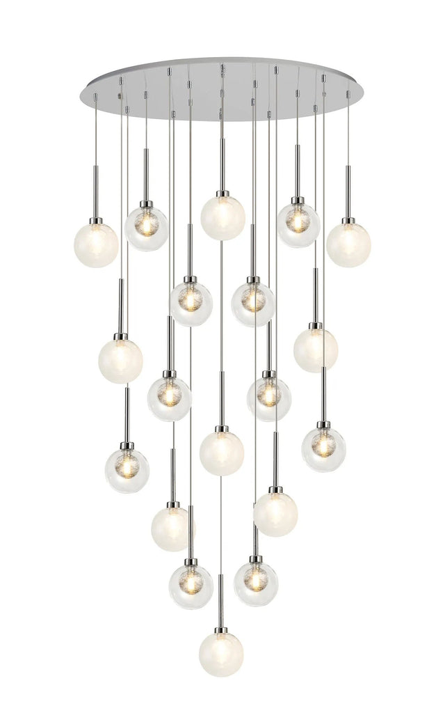 Lathen Polished Chrome 19 x G9 2m Oval Multiple Pendant