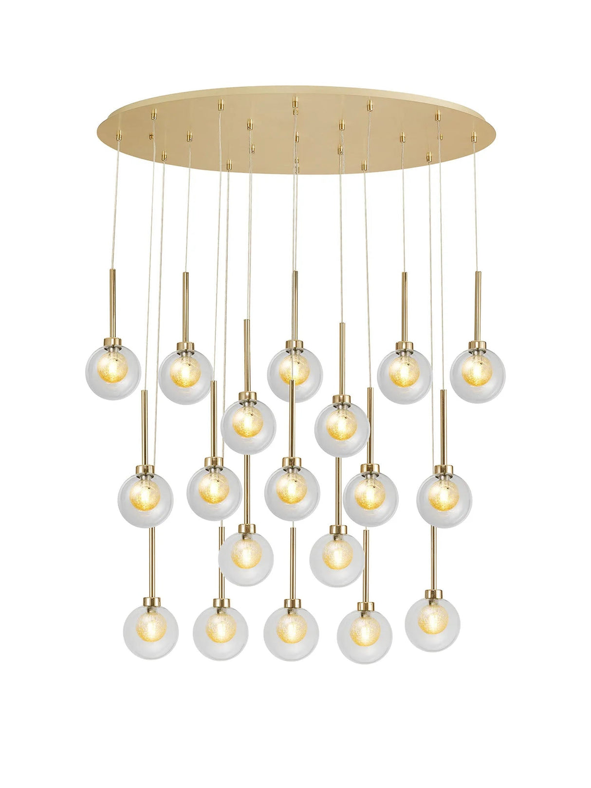 Lathen French Gold 19 x G9 2m Oval Multiple Pendant