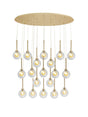 Lathen French Gold 19 x G9 2m Oval Multiple Pendant