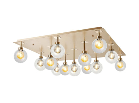 Lathen French Gold Square 13 x G9 Flush Light