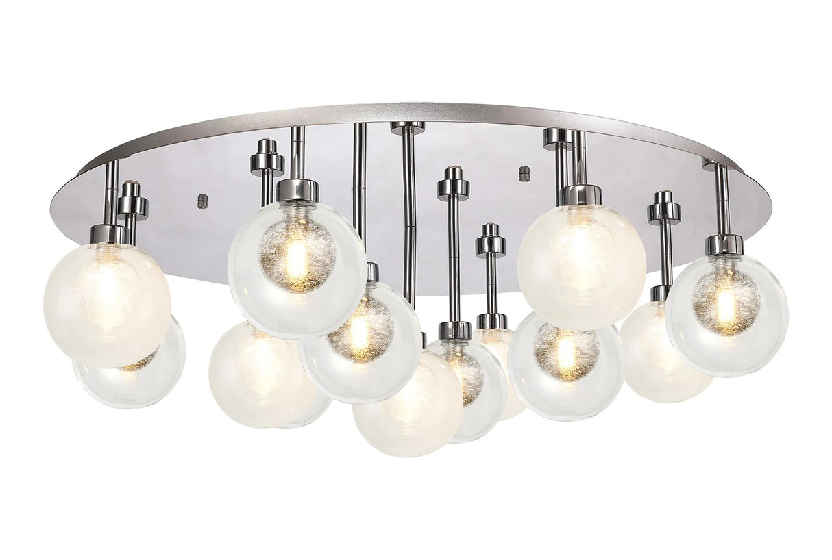 Lathen Polished Chrome Round 13 x G9 Flush Light