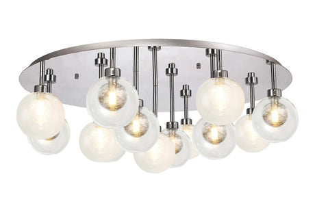 Lathen Polished Chrome Round 13 x G9 Flush Light