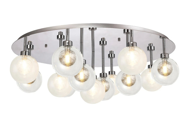 Lathen Polished Chrome Round 13 x G9 Flush Light