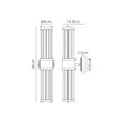 Mundie 2 Light Crystal Wall Up & Down, E14, IP44, Satin Black/Clear Crystal