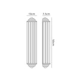 Mundie 2 Light Crystal Wall, E14, IP44, Satin Black/Clear Crystal